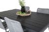 Imagine Masa de dining Break - 150*90 Alu negru / Aintwood negru + Scaun de dining Lindos - Bl