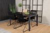 Imagine Masa de dining Break - 150*90 Alu Negru / Aintwood Negru + Scaun Bois - Negru