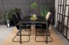 Imagine Masa de dining Break - 150*90 Alu Negru / Aintwood Negru + Scaun Bois - Negru