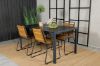 Imagine Masa de dining Break - 150*90 Aluminiu negru / Lemn Aintwood negru + Scaun de dining Bois - Negru