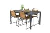 Imagine Masa de dining Break - 150*90 Aluminiu negru / Lemn Aintwood negru + Scaun de dining Bois - Negru