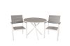 Imagine Parma cafébord ø90 - White Alu / Grey Aintwood+Levels Chair (stackable) - White