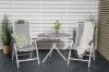 Imagine Parma cafébord ø90 - White Alu / Grey Aintwood+Albany Chair 5:pos - White Alu / Grey Textilene / Aintwood_2