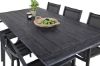 Imagine Masa de dining Rives 200*100cm - Acacia neagră - Scaun empilabil Copacabana - Negru/Negru 6