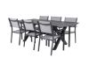 Imagine Rives Dining Table 200*100cm - Black Acacia+Copacabana Arm Chair (stackable) - B