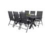 Imagine Masa de dining Rives 200*100cm - Black Acacia + 5 scaune Break: Black alu / Black Textilene_6