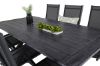 Imagine Masa de dining Rives 200*100cm - Black Acacia + 5 scaune Break: Black alu / Black Textilene_6