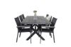 Imagine Rives Dining Table 200*100cm - Black Acacia+Parma Scaun de Braț (pliabil) - Negru