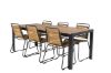 Imagine Tabel de dining Bois 200 * 100cm - Picioare Negre / Acacia + Scaun de dining Bois - Negru Al