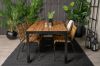 Imagine Tabel de dining Bois 200 * 100cm - Picioare Negre / Acacia + Scaun de dining Bois - Negru Al