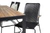 Imagine Bois Dining table 200*100cm - Black Legs / Acacia +Bois Armchair - Black Alu /