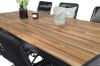 Imagine Bois Dining table 200*100cm - Black Legs / Acacia +Bois Armchair - Black Alu /