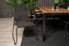 Imagine Bois Dining table 200*100cm - Black Legs / Acacia +Bois Armchair - Black Alu /