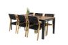 Imagine Masa de dining Bois 200*100cm - Picioare negre / Acacia + Scaun de dining Little John - B