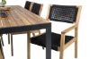 Imagine Masa de dining Bois 200*100cm - Picioare negre / Acacia + Scaun de dining Little John - B