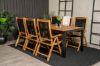 Imagine Bois Dining table 200*100cm - Black Legs / Acacia +Peter 5:pos Chair - Black Ro