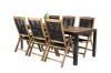 Imagine Bois Dining table 200*100cm - Black Legs / Acacia +Peter 5:pos Chair - Black Ro