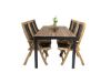 Imagine Bois Dining table 200*100cm - Black Legs / Acacia +Peter 5:pos Chair - Black Ro