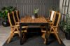 Imagine Bois Dining table 200*100cm - Black Legs / Acacia +Peter 5:pos Chair - Black Ro