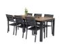 Imagine Masa de dining Bois 200*100cm - Picioare negre / Acacia + Scaun Copacabana (empilabil