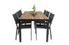 Imagine Masa de dining Bois 200*100cm - Picioare negre / Acacia + Scaun Copacabana (empilabil