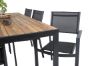 Imagine Masa de dining Bois 200*100cm - Picioare negre / Acacia + Scaun Copacabana (empilabil