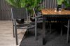 Imagine Masa de dining Bois 200*100cm - Picioare negre / Acacia + Scaun Copacabana (empilabil