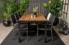 Imagine Masa de dining Bois 200*100cm - Picioare negre / Acacia + Scaun Copacabana (empilabil