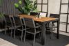 Imagine Masa de dining Bois 200*100cm - Picioare Negre / Acacia + Scaun Levels (stivuibil) - B