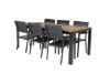 Imagine Masa de dining Bois 200*100cm - Picioare Negre / Acacia + Scaun Levels (stivuibil) - B