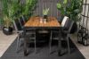 Imagine Masa de dining Bois 200*100cm - Picioare Negre / Acacia + Scaun Levels (stivuibil) - B