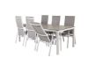 Imagine Masa de dining Llama 205*100 - Aluminiu alb / Gray HPL + Scaun reclinabil Copacabana (stivuibl) - Aluminiu alb / Textilen gri_6