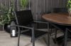 Imagine Llama Round Dining Table 120 - Black Alu / Brown HPL - Levels Chair (stackable) - Black Alu / Black Aintwood 4