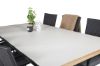 Imagine Masa de dining Texas 200*100 - Aluminiu negru / Teak / Pietris gri + Scaun Anna