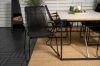 Imagine Masa de dining Texas 200*100 - Alu negru / Teak / Piatra spray gri+ Scaun Bois -