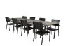 Imagine Masa de dining Albany 224/324*100 - Aluminiu alb / Aintwood gri + Scaun Levels (stivuibil)