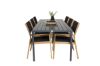 Imagine Masa de dining Break - 205*90 - Aluminiu negru / Lemn Aintwood negru + Scaun de dining Little John