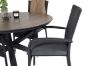 Imagine Masa de dining rotunda Llama 120 - Alu Negru / HPL Maro - Scaun Anna - Negru 6