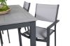 Imagine Masa de dining extensibila Albany - 152/210 - Negru/Gri - Scaun de stivuire Copacabana - Negru/Gri 4