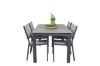 Imagine Masa de dining extensibila Albany - 152/210 - Negru/Gri - Scaun de stivuire Copacabana - Negru/Gri 4