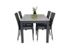 Imagine Masa de dining extensibila Albany 152/210*90 - Alu Negru / Lemn Aintwood Gri + Scaun de brat Anna (pliabil) - Negru_4