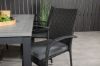 Imagine Masa de dining extensibila Albany 152/210*90 - Alu Negru / Lemn Aintwood Gri + Scaun de brat Anna (pliabil) - Negru_4