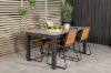 Imagine Masa de dining Albany 152/210*90 - Alu Negru / Grey Aintwood+ Scaun de dining Bois - Alu Negru / Acacia_4