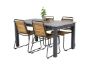 Imagine Masa de dining Albany 152/210*90 - Alu Negru / Grey Aintwood+ Scaun de dining Bois - Alu Negru / Acacia_4