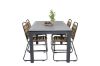 Imagine Masa de dining Albany 152/210*90 - Alu Negru / Grey Aintwood+ Scaun de dining Bois - Alu Negru / Acacia_4