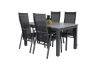 Imagine Masa de dining extensibila Albany - 152/210 - Negru/Gri - Scaun reclinabil Copacabana - Negru/Negru 4