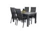 Imagine Masa de dining extensibila Albany - 152/210 - Negru/Gri - Scaun reclinabil Copacabana - Negru/Negru 4