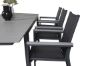 Imagine Masa de dining Levels 160/240*90 - Aluminiu negru / Aintwood gri + Scaun de brate Parma (sta