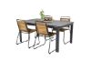 Imagine Masa de dining Levels 160/240*90 - Alu Negru / Aintwood Gri + Scaun de dining Bois -