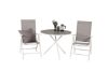 Imagine Parma cafébord ø90 - White Alu / Grey Aintwood+Break 5:pos Chair - White alu / Grey Textilene_2